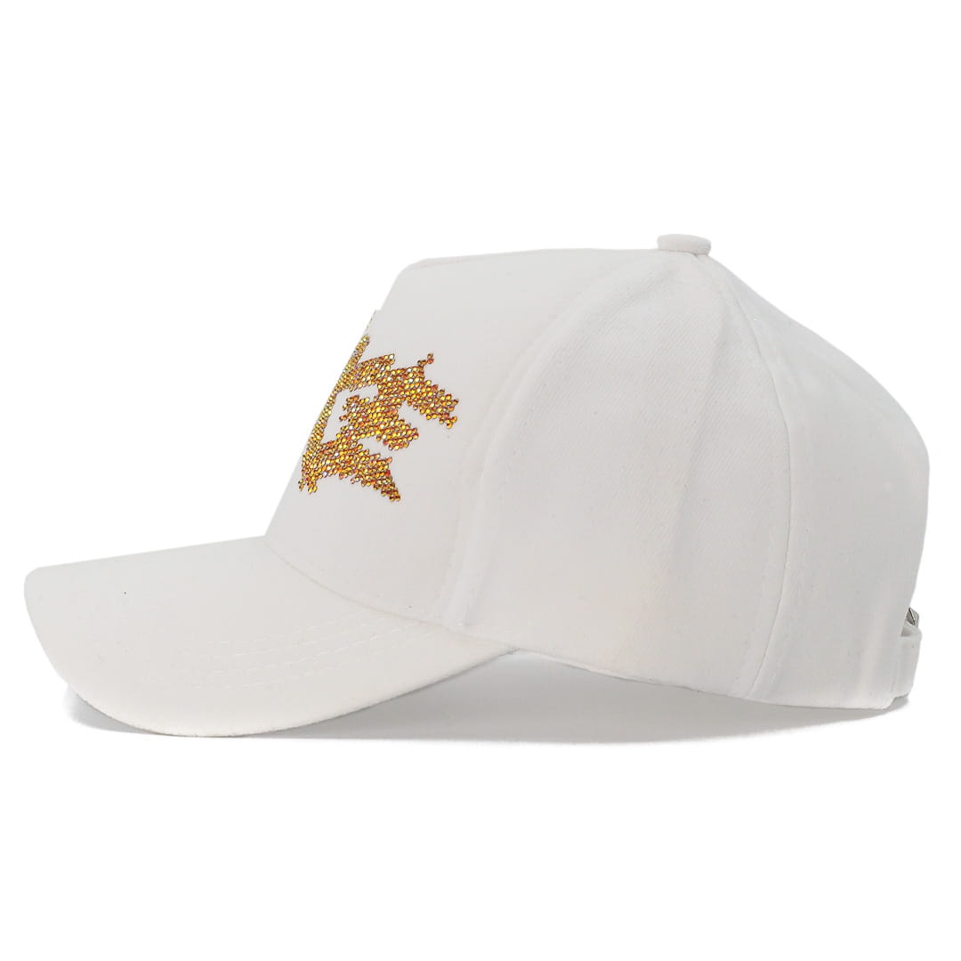CZAPKA Z DASZKIEM DAMSKA BEJSBOLÓWKA BIAŁA GOLD Marka inna