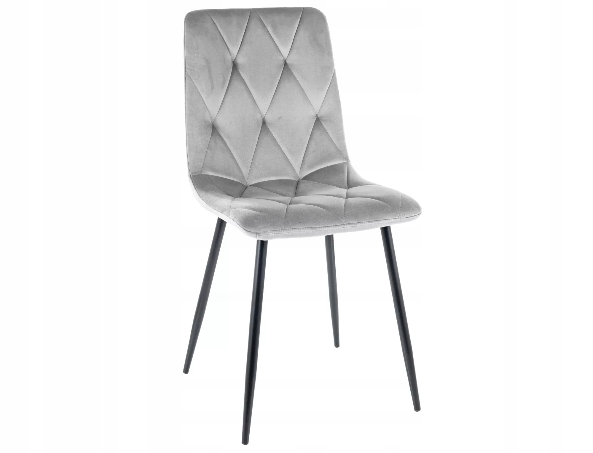 Čalúnená stolička Tom Velvet čierna/svetlá šedá do obývačky Sig