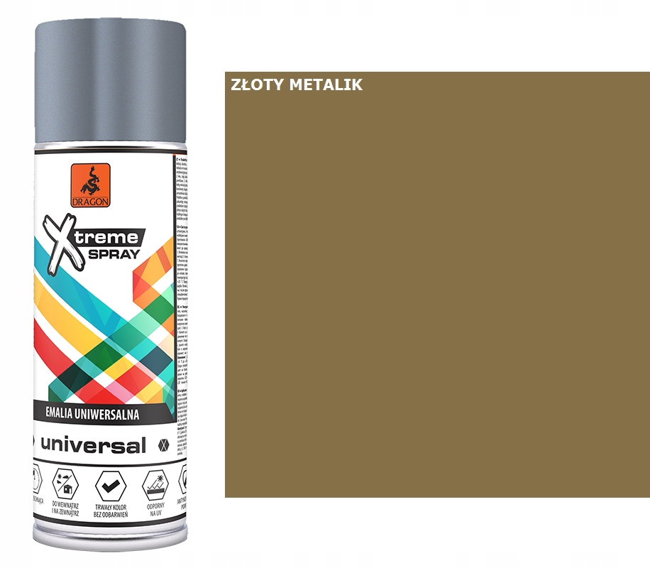 Emalia Farba SUPER SPRAY 400ml ZŁOTY METALIK