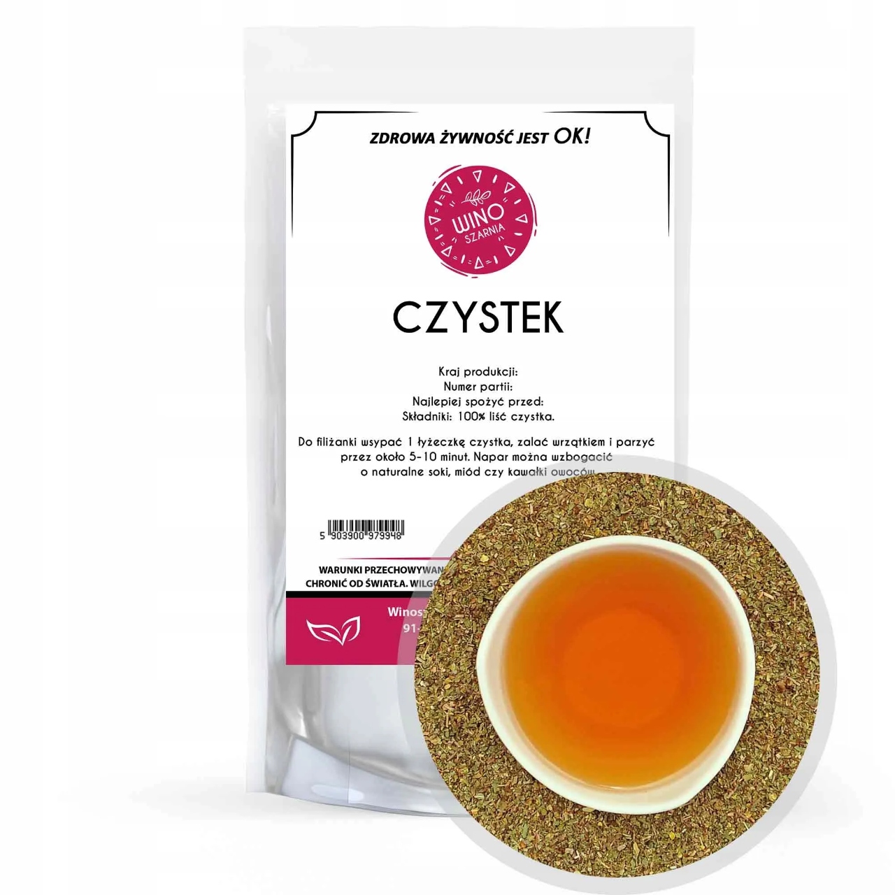 Winoszarnia Sušený čistek Čaj 1 kg