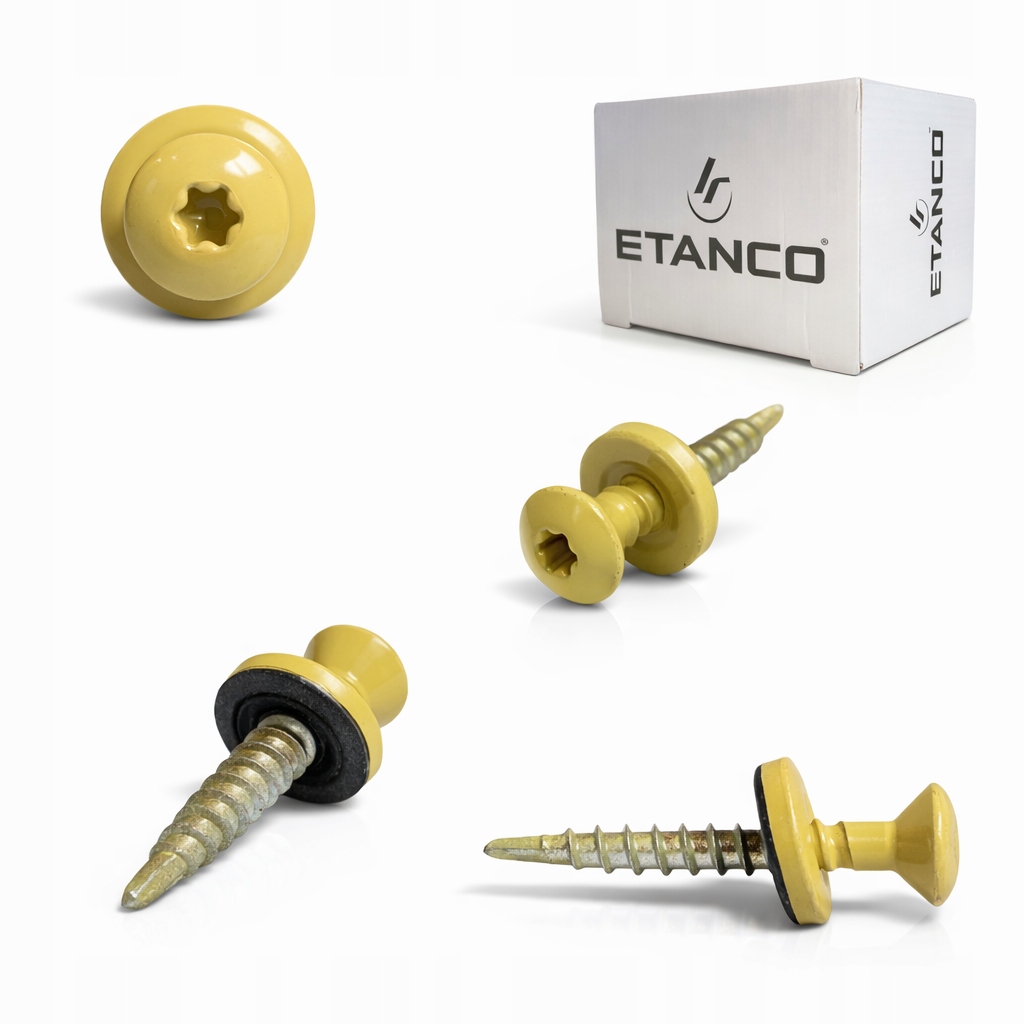 Farmářské vruty Etanco s vrutem 4,8x35 Torx Ral 1002 250 Ks.