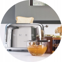 Toster Smeg TSF01BLMEU - OUTLET Model TSF01BLMEU, 2 kromki, czarny mat