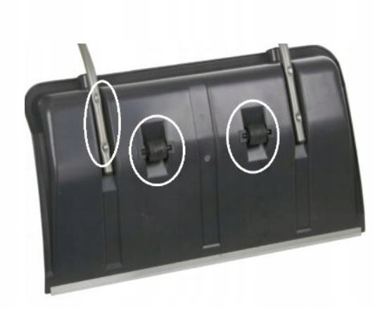 Zgarniacz do śniegu rolki Łopata Niebieski Pług ręczny na kółkach 80cm Szerokość głowicy 80 cm