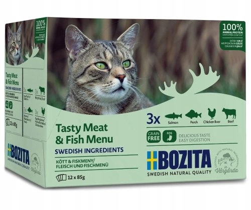 Bozita Multibox Masové a rybí kousky v želé (12x85 g)