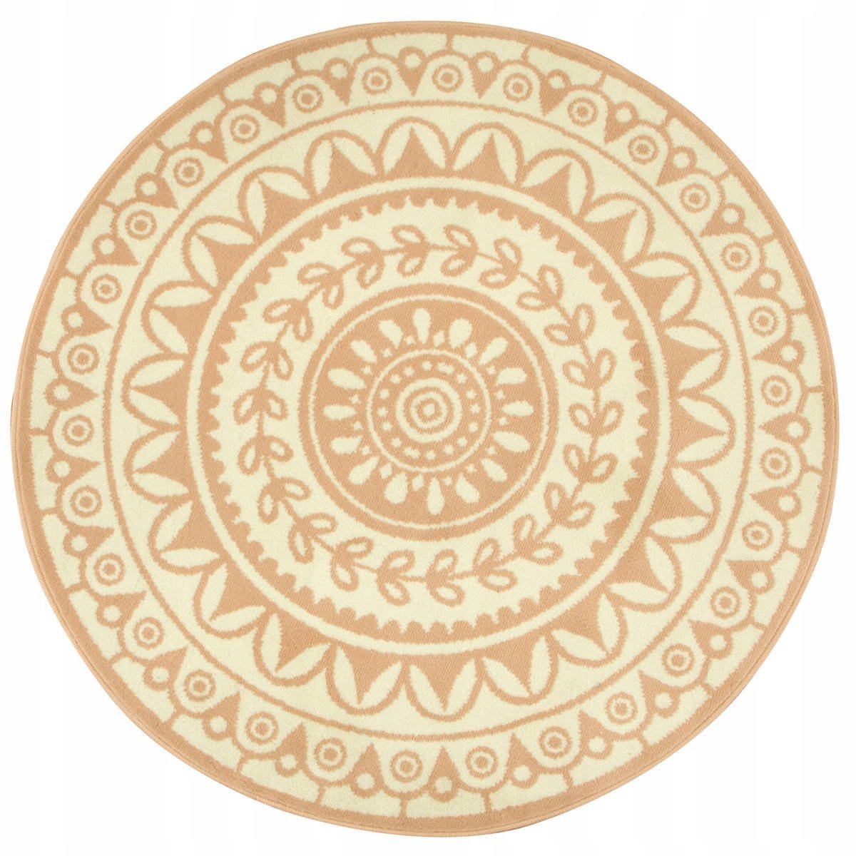 

śr. 120 cm Dywan Luna Koło Pastelowy Róż Rozetka