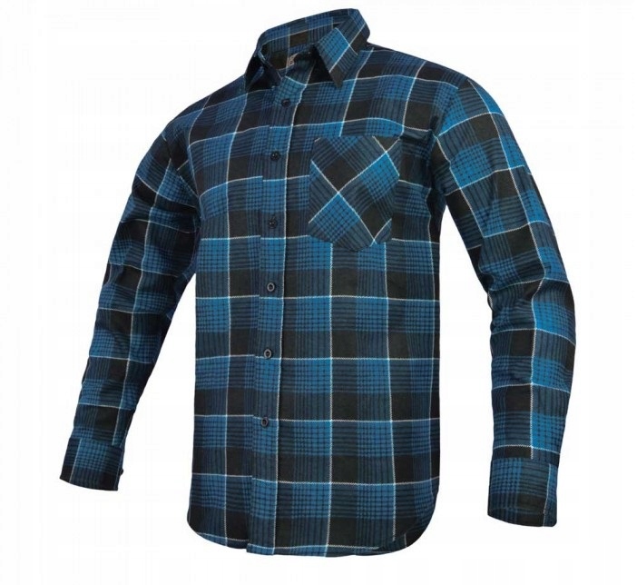 Koszula Flanelowa Męska 100% Bawełna Rozmiar 42