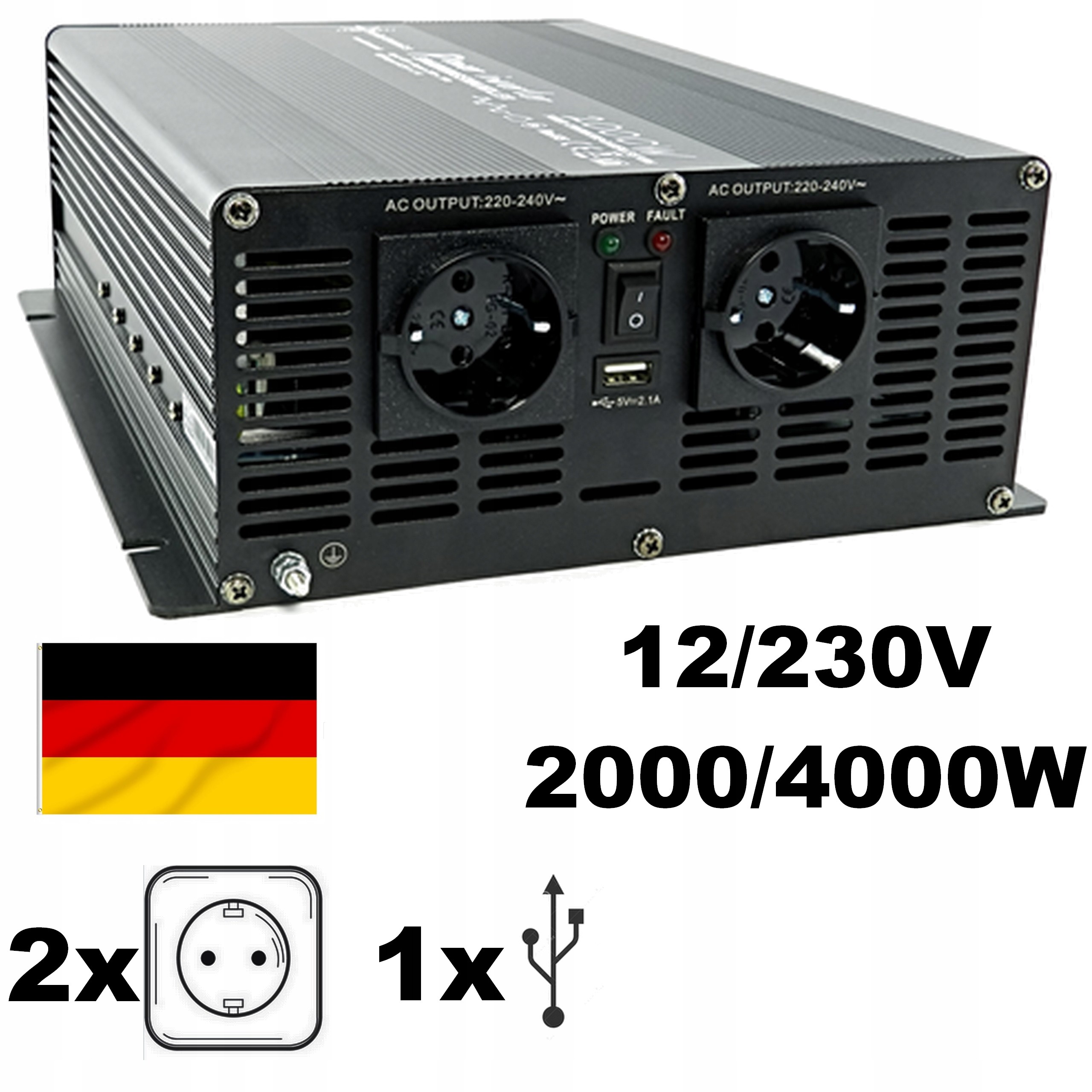 Menič napätia Solartronics Inwerter 12V/230V Výkon 2000W 4000W
