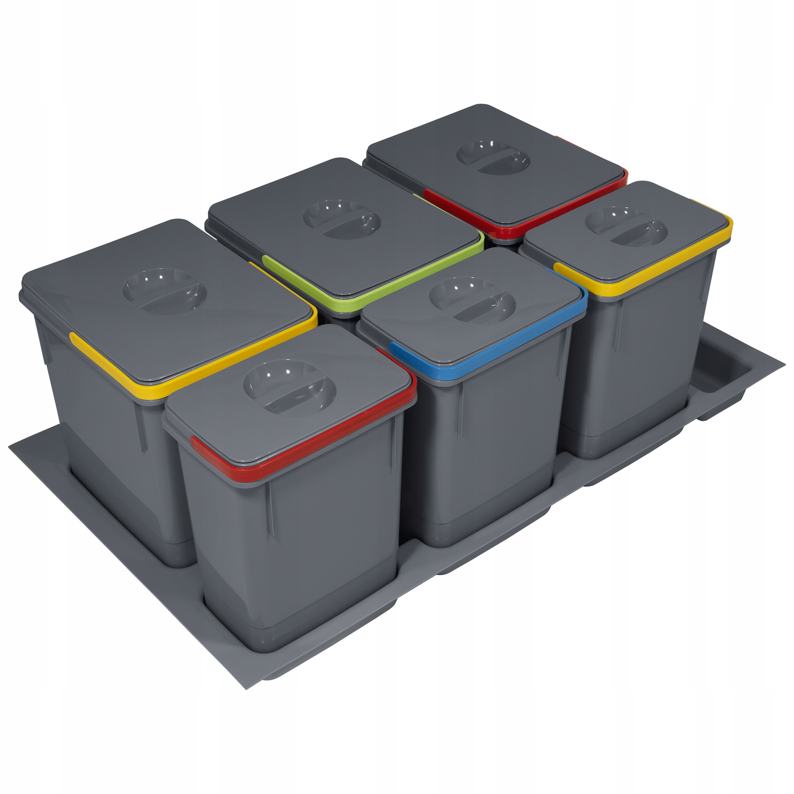 Kosz na śmieci segregator Rubio do szuflady 90 3x15L 3x7L Amix Antracyt