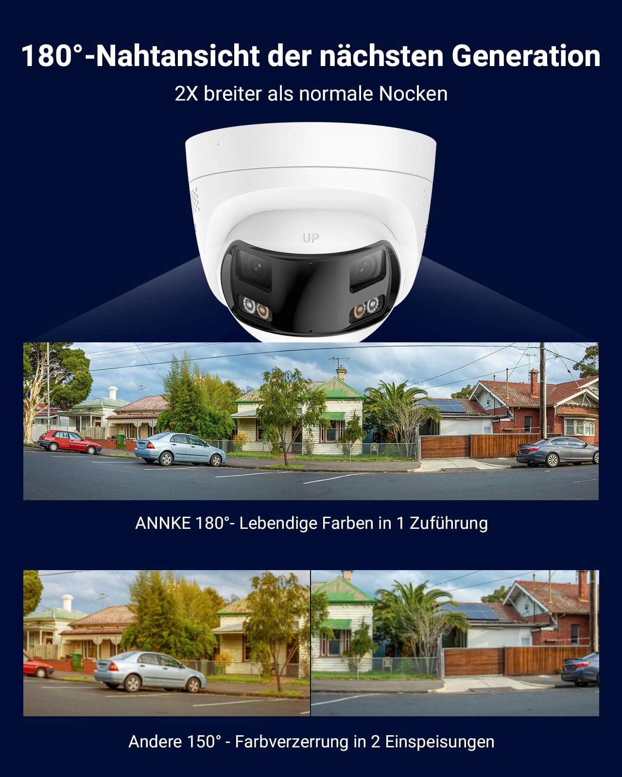 ANNKE Kamera Zewnętrzna PoE 6MP 180° Panorama AI IP67 2-Way Audio 24/7 — miniatura 2