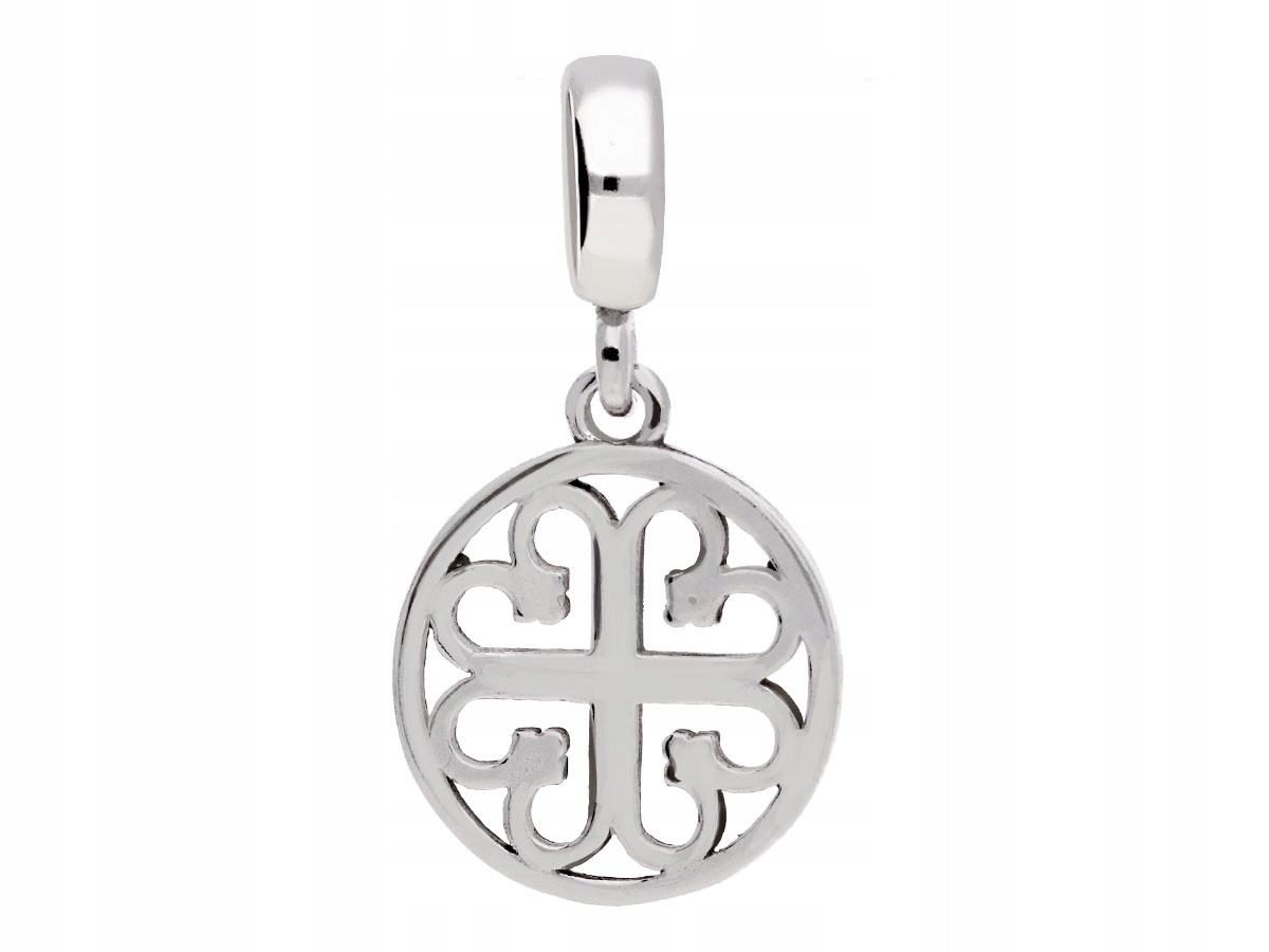 Srebrny wisiorek okrągły ozdobny zawieszka 925