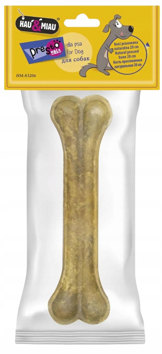 Levně Lisovaná kost 20 cm pro psa 1,6 kg kousátko z přírodní hovězí kůže 10 Ks