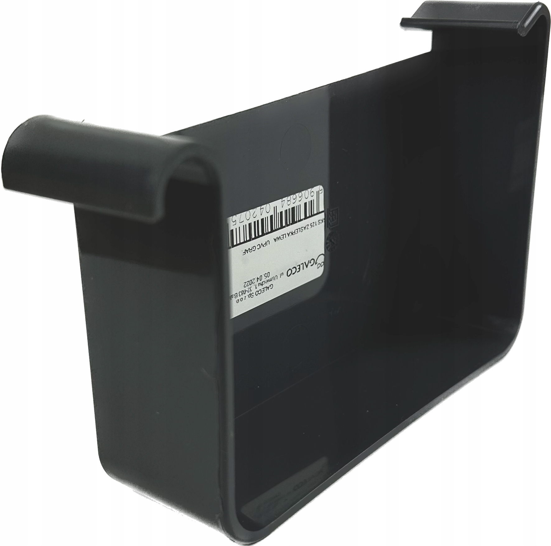 Zaślepka PVC lewa Galeco STAL2 125 Grafit