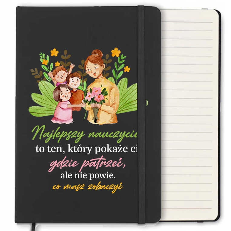 Notes W Linie Z Gumką A5 Dzień Nauczyciela