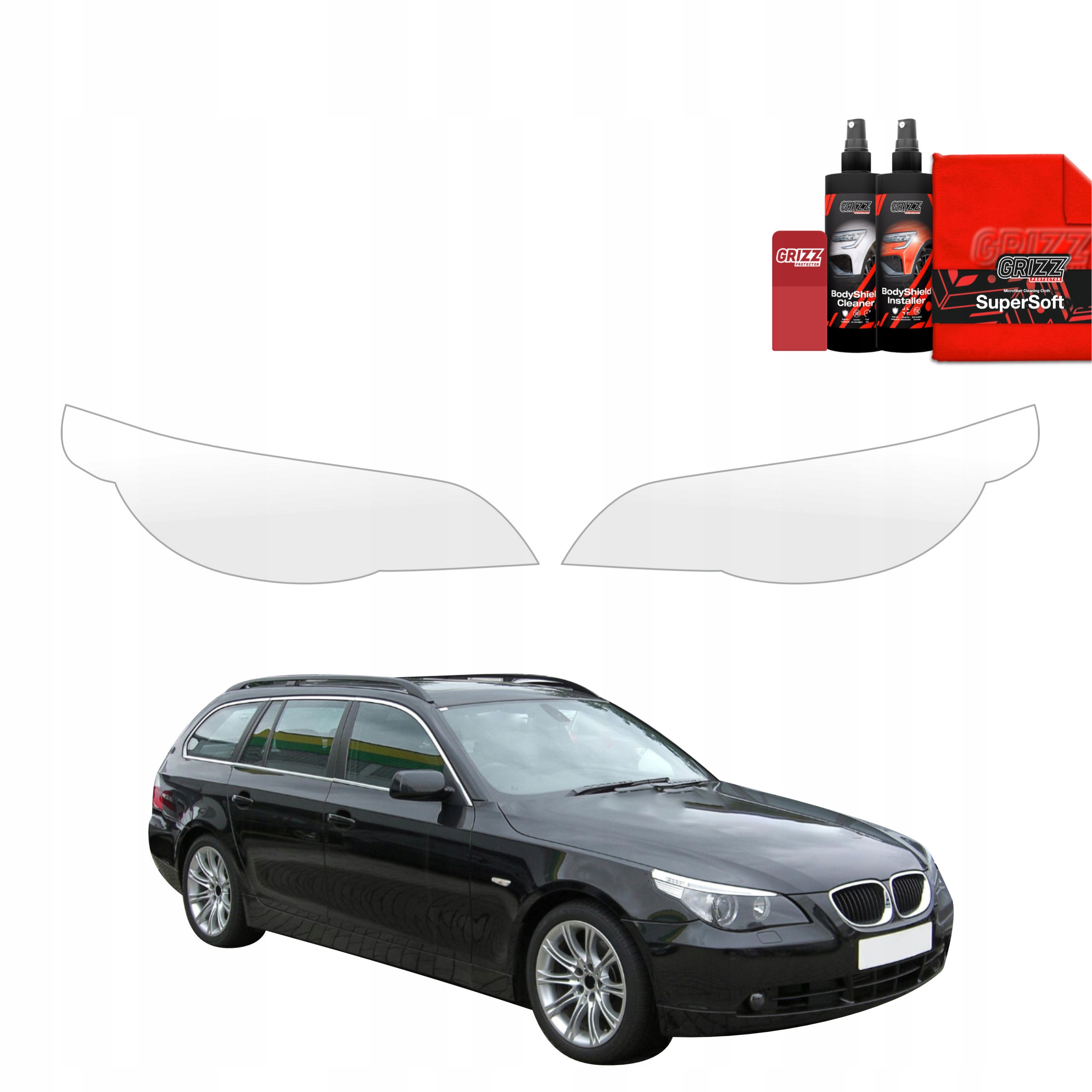 2v1 Fólie Ppf dýha na lampy pro Bmw 5 E61 Kombi PreLCI (2003-2007)