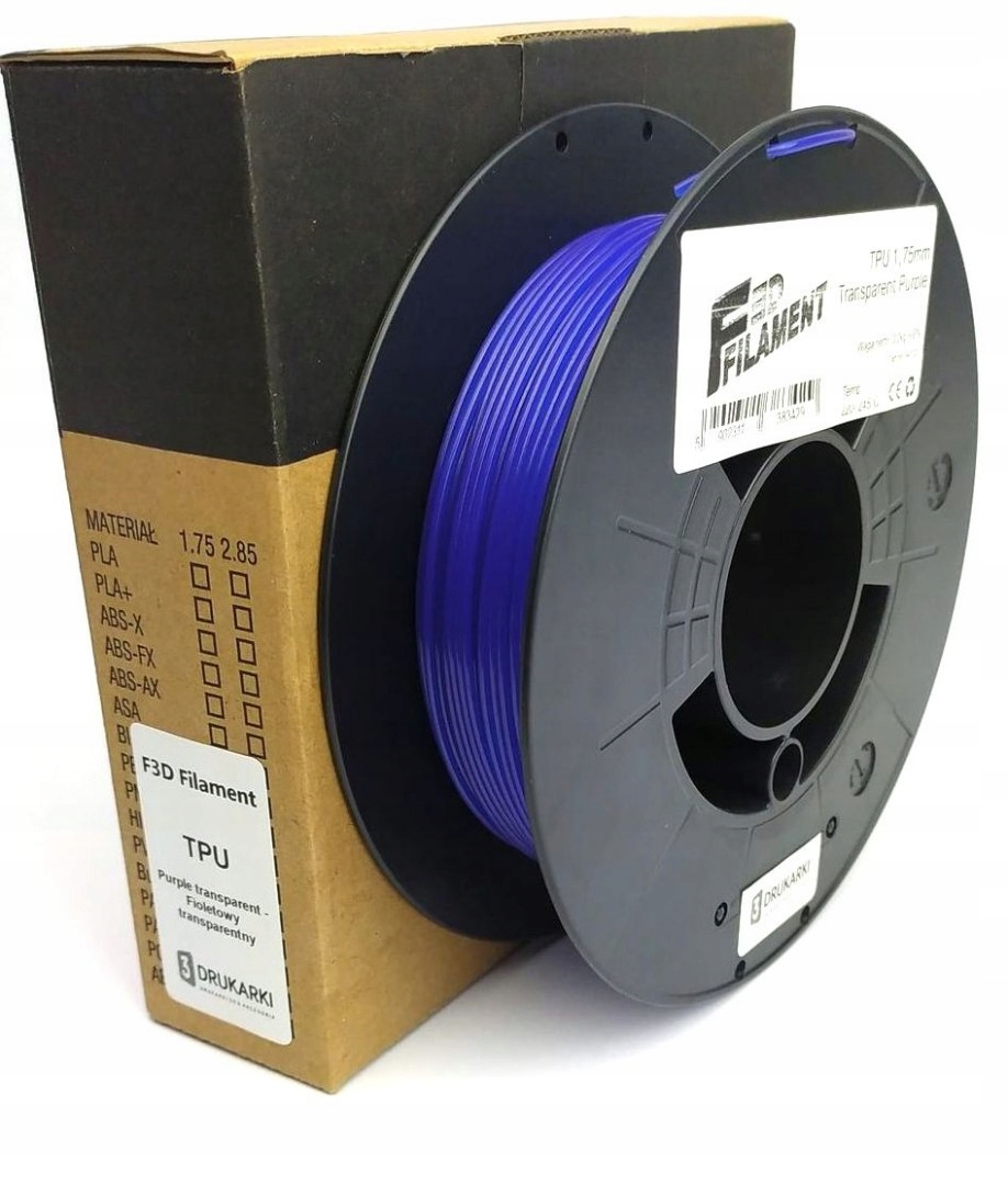 F3D Filament TPU fioletowy transparentny 1,75 mm