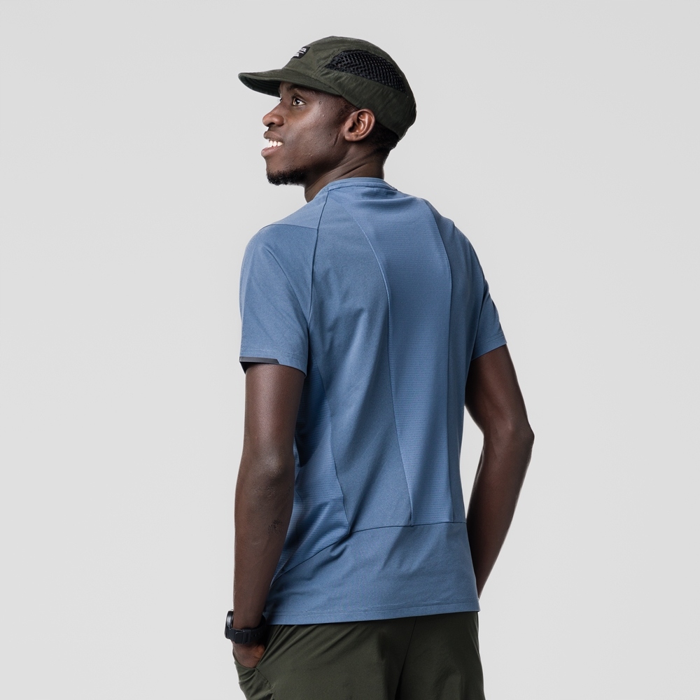 SALEWA Koszulka męska Pedroc Dry M Hyb T-Shirt java blue S Właściwości oddychające szybkoschnące