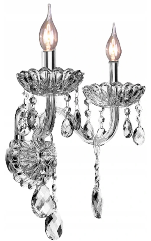 

Lampa Kryształowa Kryształ 2 Glamour Kinkiet Szkło