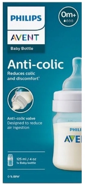 PHILIPS AVENT BUTELKA ANTYKOLKOWA 125ML WYPŁYW DLA NOWORODKA 0M+ SCY100/01 Kod producenta 8710103996729