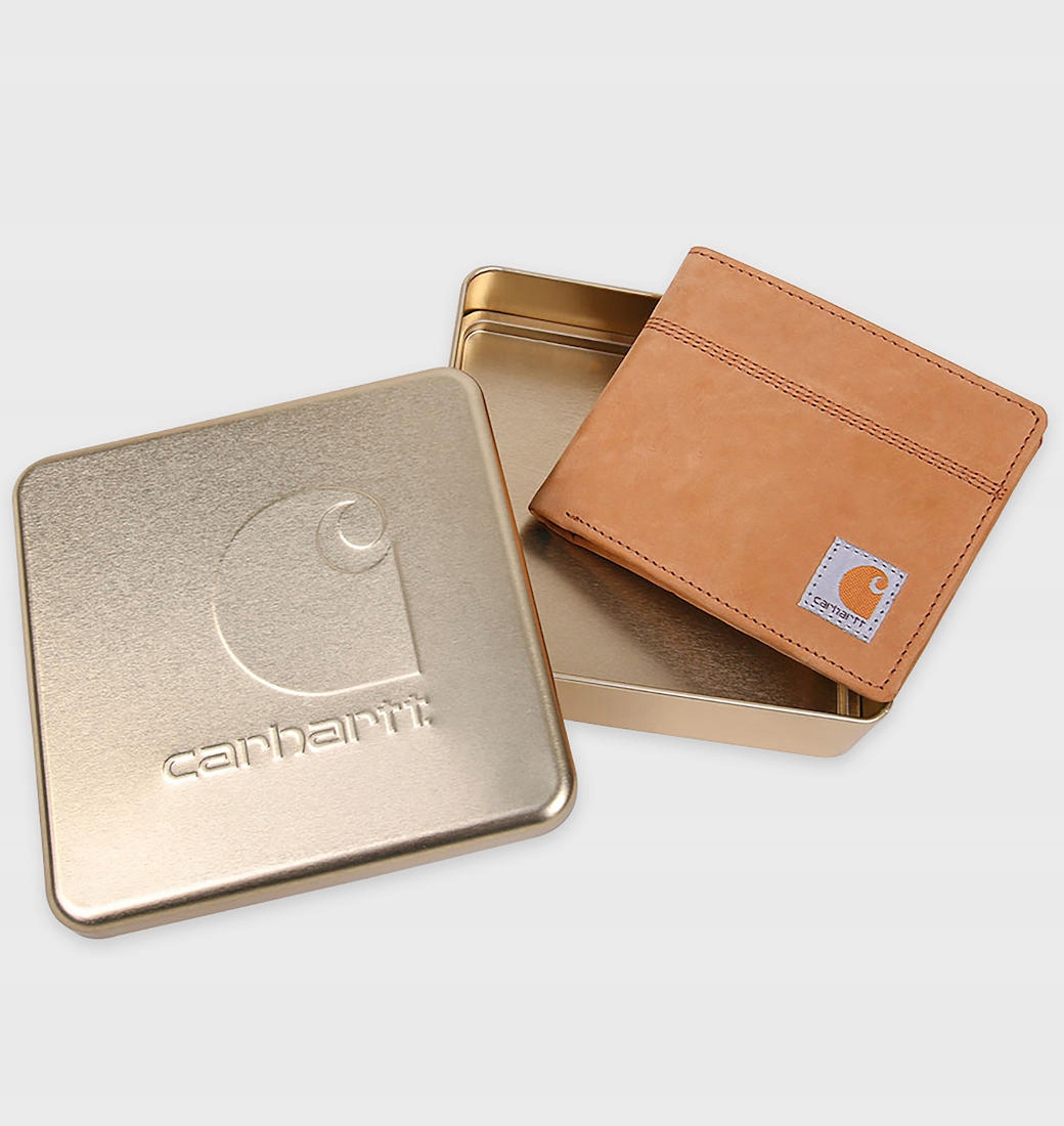 Peněženka Carhartt Kožená Skládací Hnědá