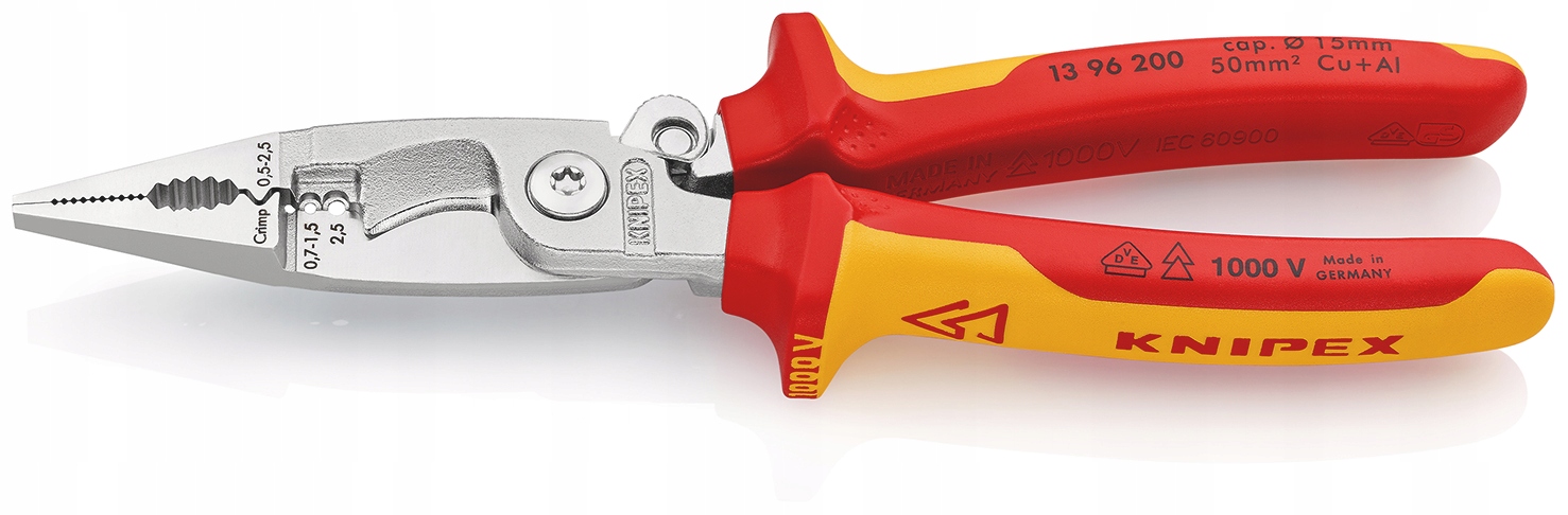 

Knipex 13 96 200 Szczypce dla elektryków 6w1 Vde