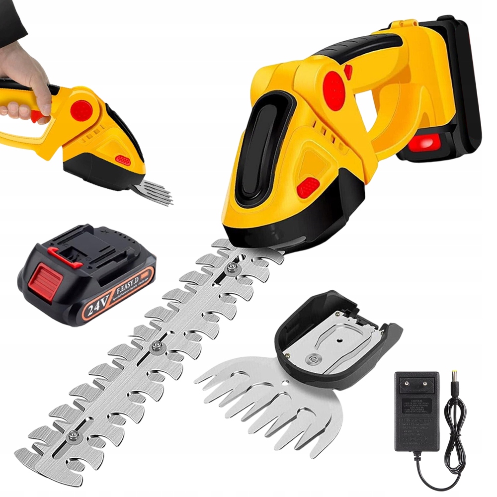 Elektrická Ruční Nůžka Na Trávy A Vyžínač 2 V 1 Pro Živý Plot 24 V Akumulátoru