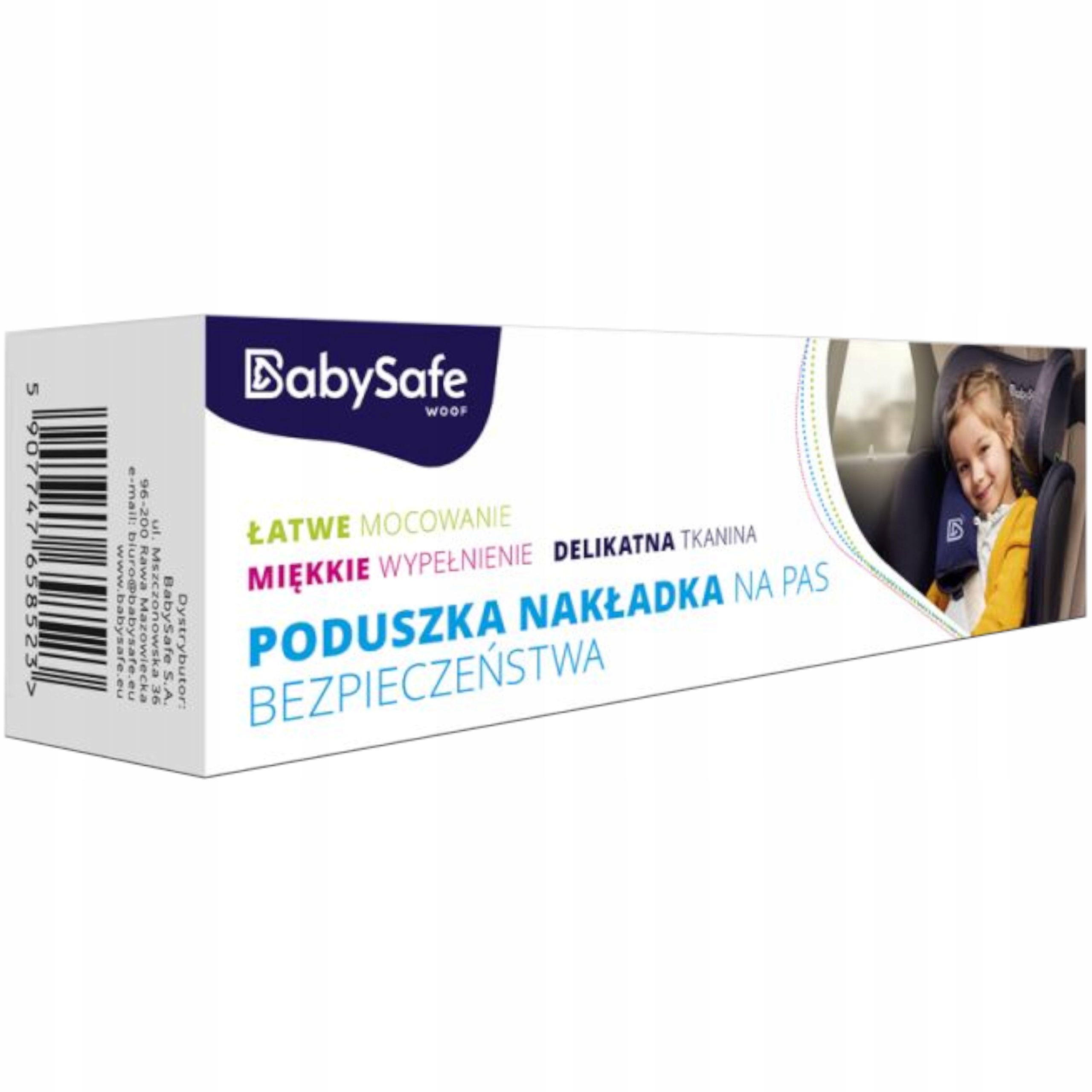 MIĘKKA NAKŁADKA NA PAS BEZPIECZEŃSTWA BABYSAFE EAN (GTIN) 5907747658639