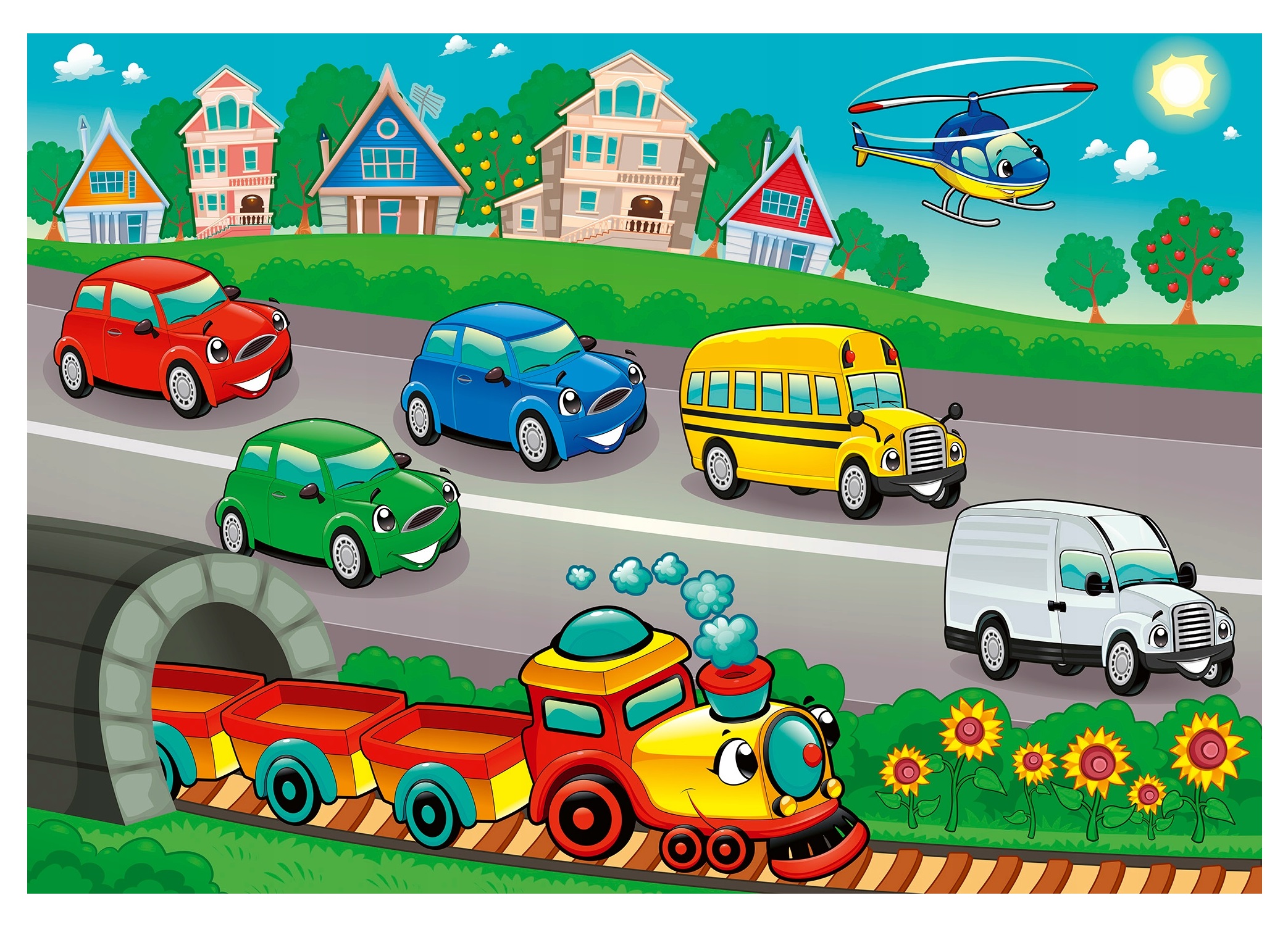 Fototapeta Autka Vlak Vláček Auta 254x184