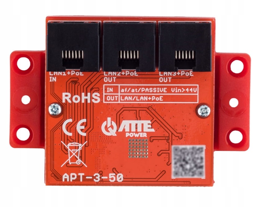 Switch PoE 3 portový 10/100/1000Mbps, extender APT-3-50
