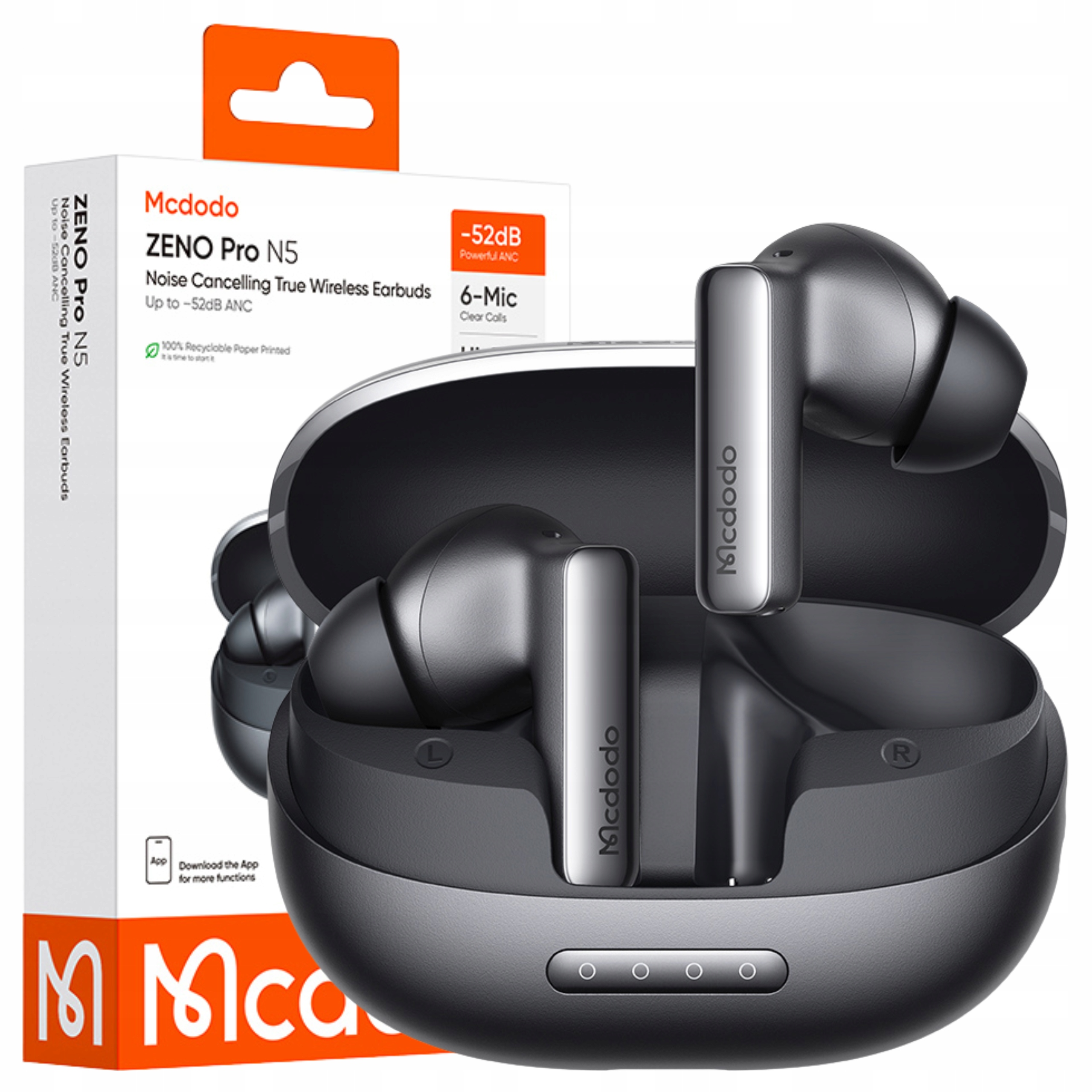 Mcdodo Sluchátka Do Uší Bluetooth S Mikrofonem Pouzdro Anc Enc