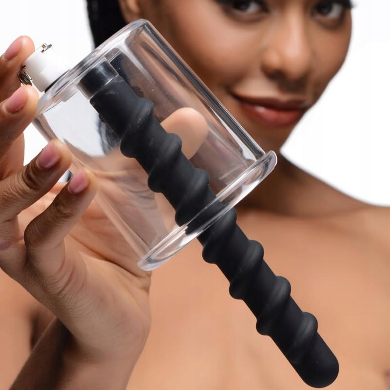 BLACK-3 Zestaw Silikonowych Analplugów z Pompką dla Kobiet i Mężczyzn — miniatura 8