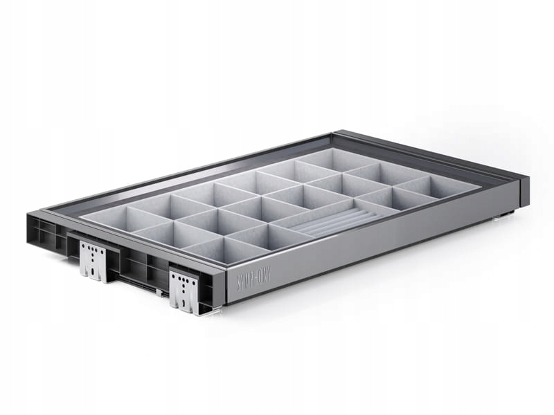 Organizér na šperky, výsuvná police antracit Atm Symphony L-800 mm