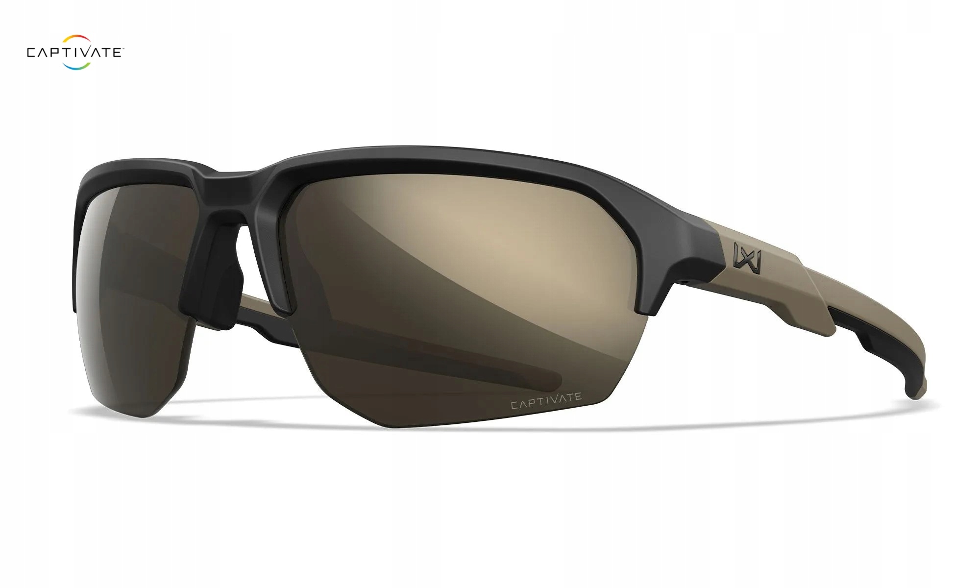 Wiley X Brýle Jakl Captivate Tungsten Mirror Matte Černý/Tmavě hnědý rám