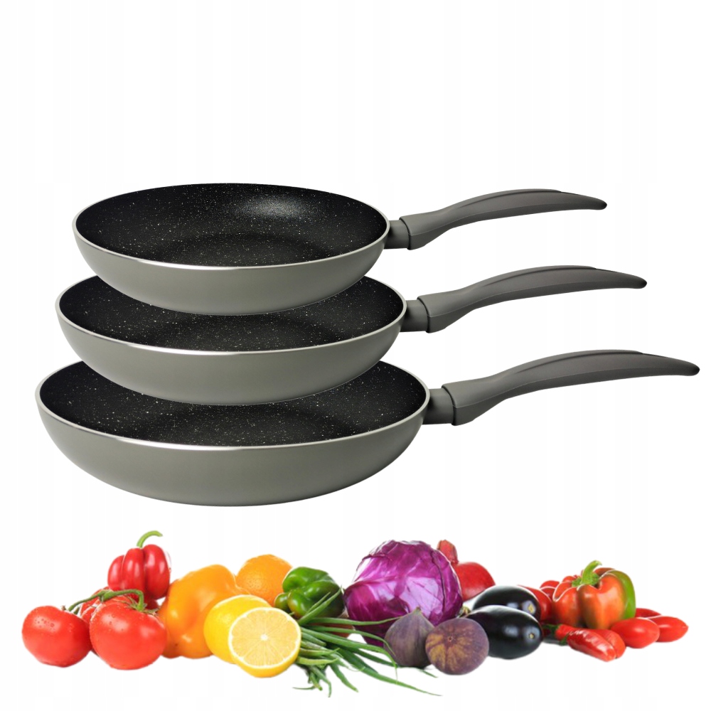 Kompletní Sada Pánví 20/24/28 CM Non-stick 3el Ideální pro každodenní použití