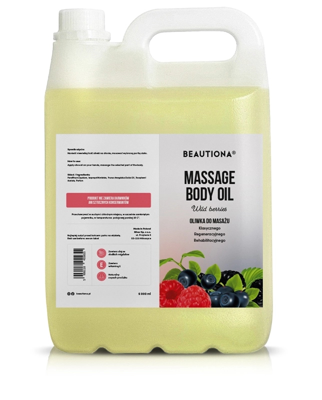 Olivový Olej Na Masáž Těla Obličeje Wild Berries Hydratační A Relaxační 5 L