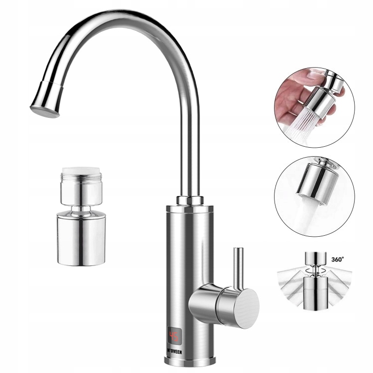 Prietokový Ohrievač Vody Na dosku N'oveen IWH850 Perlátor Zadarmo