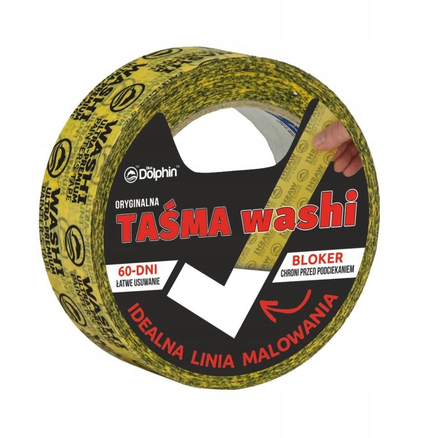 

Taśma Malarska 35mmx50m Washi Blue Dolphin