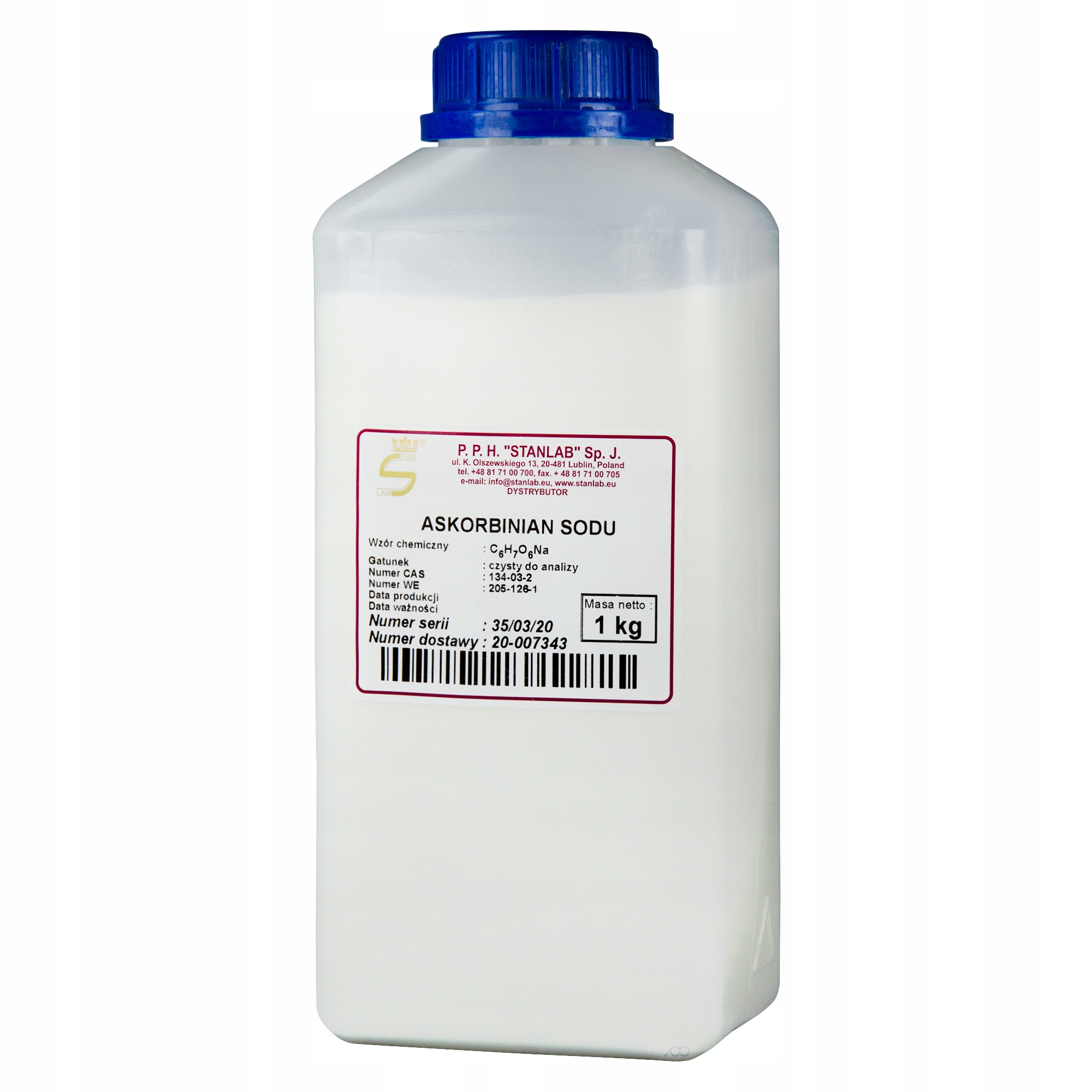 

Askorbinian Sodu Stanlab 1kg witamina C Czda