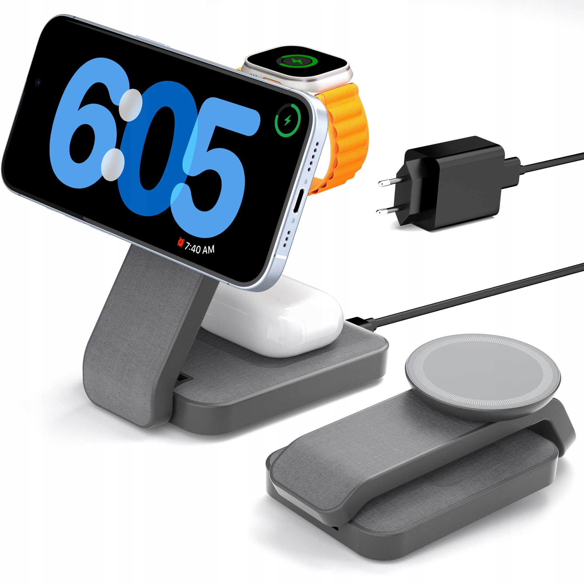 Nabíjecí stanice 3v1 pro Apple Watch a iPhone Bezdrátová Eazpower