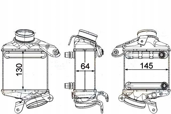 INTERCOOLER CHŁODNICA POWIETRZA DOŁADOWUJĄCEGO [BE Producent części Behr Hella Service