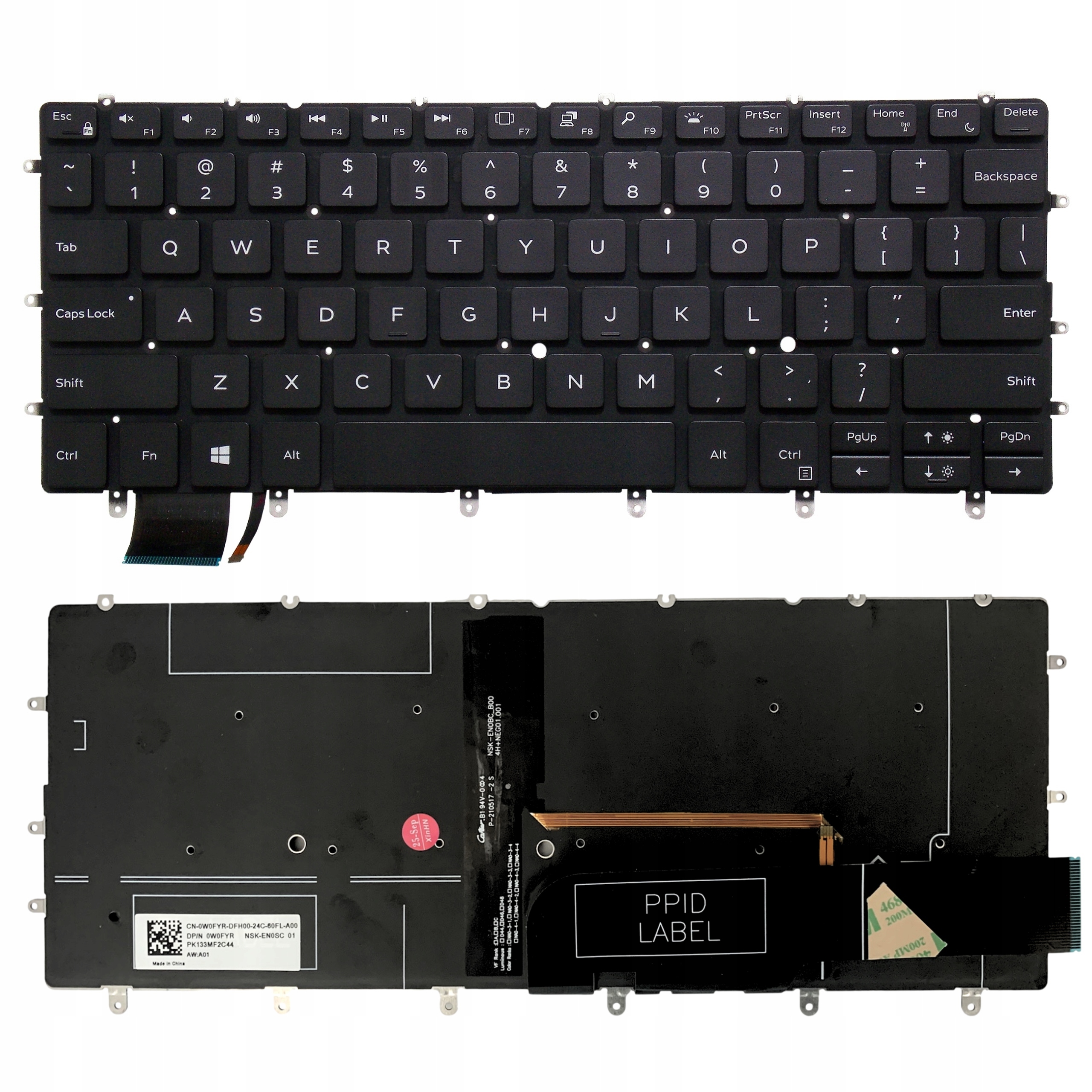 Klávesnice Pro Dell Xps 13 9370 9380 9305 7390 P82G Latitude 7200 2in1 Led