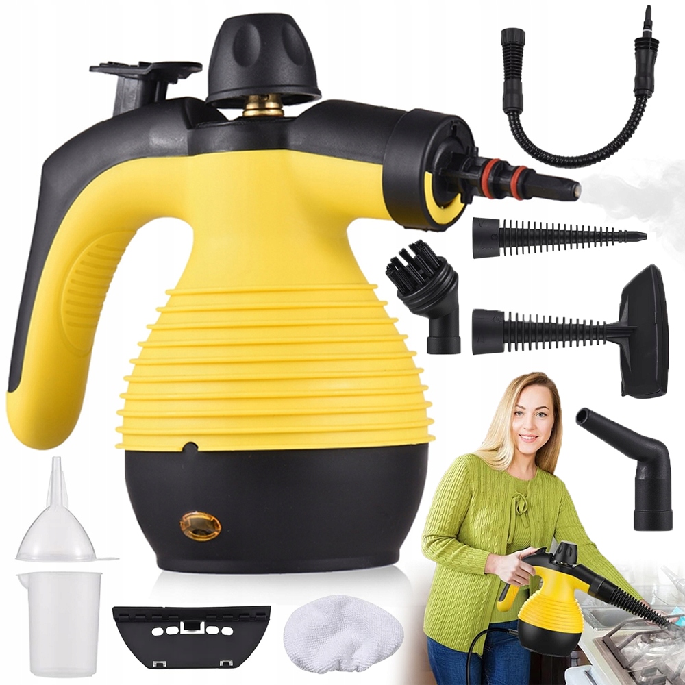 Ruční Parní Čistič 1050W Sada Pro Okna, Čalounění Spár, Dlaždice, Tryska