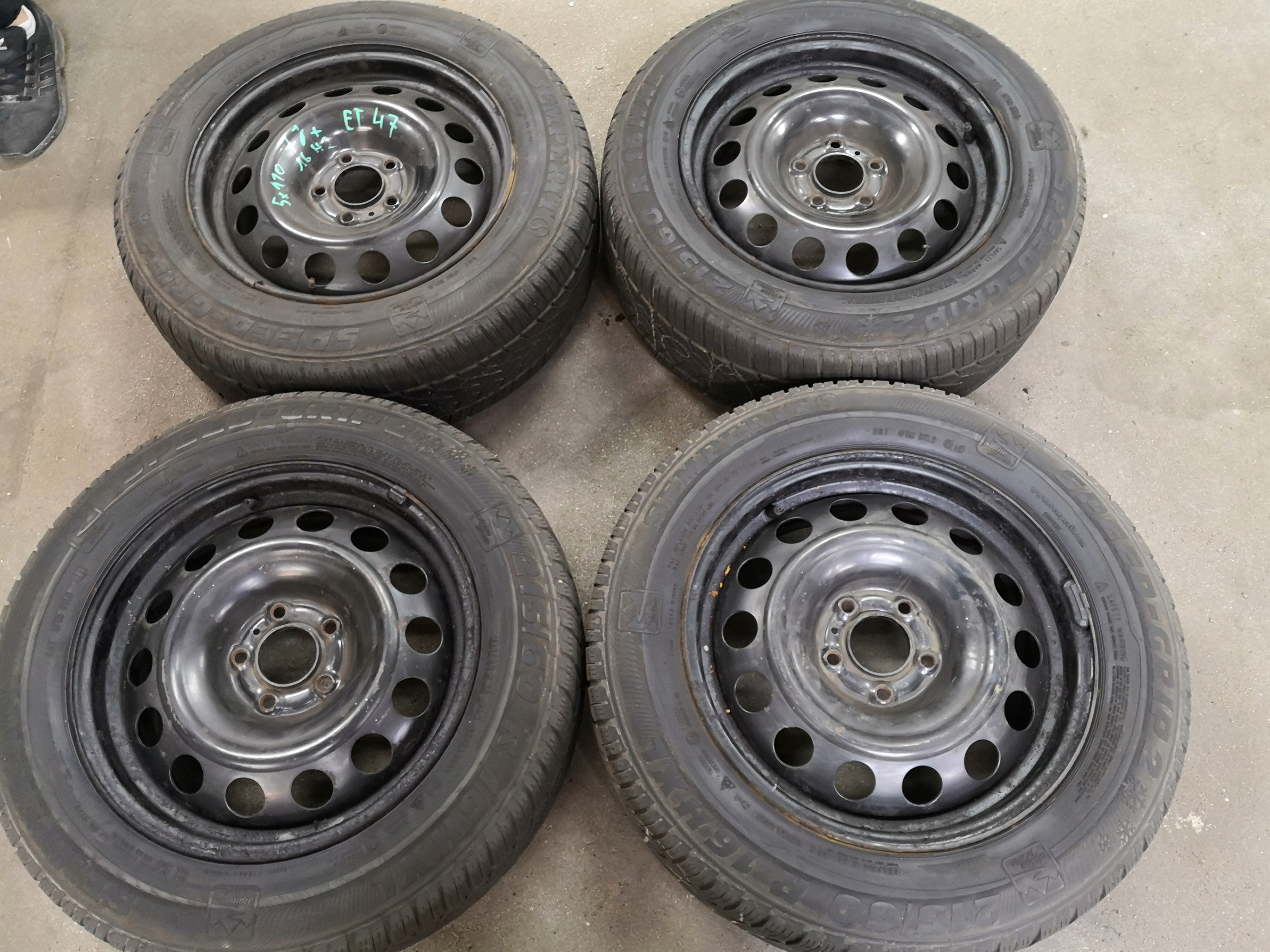 KOŁA FELGI STALOWE OPONY OPEL 5X110 7J 16H ET47