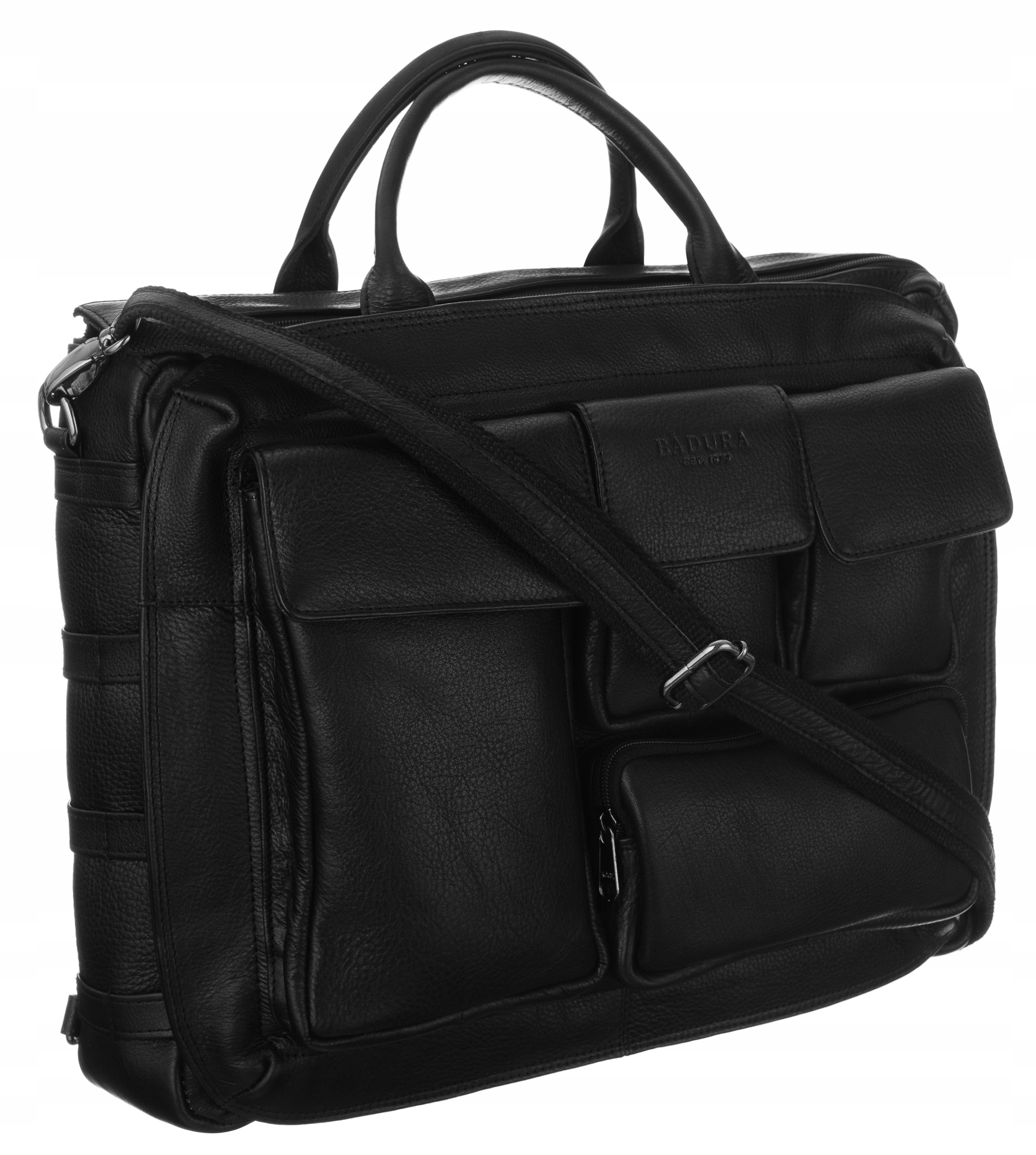 

Torba na laptopa z paskiem Badura skórzana damska