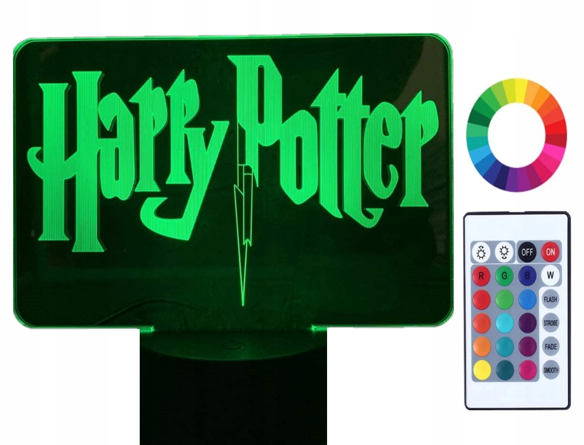 

Lampka Nocna 3D Led Harry Potter Imię Grawer