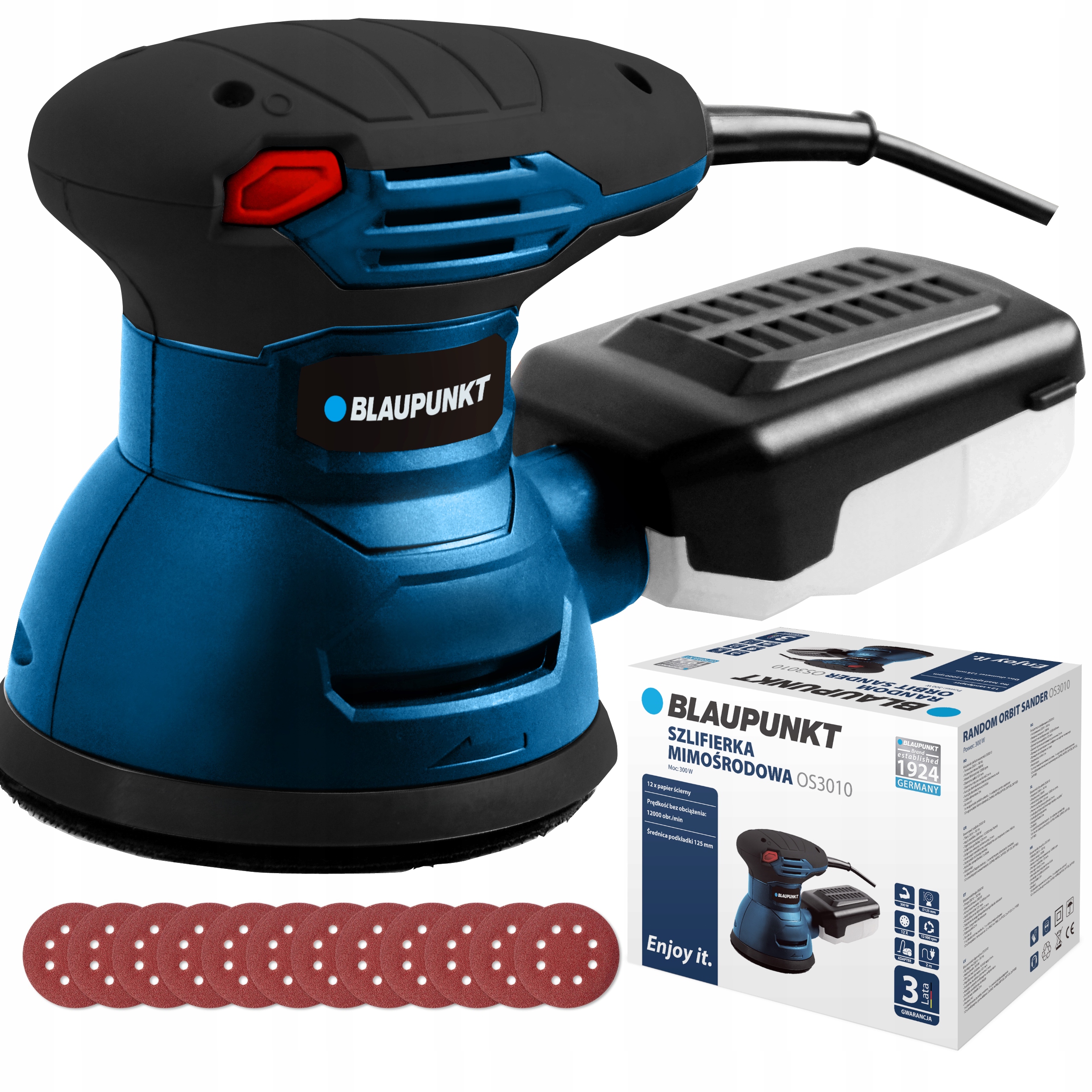 Szlifierka Mimośrodowa Blaupunkt 300W OS3010 125mm