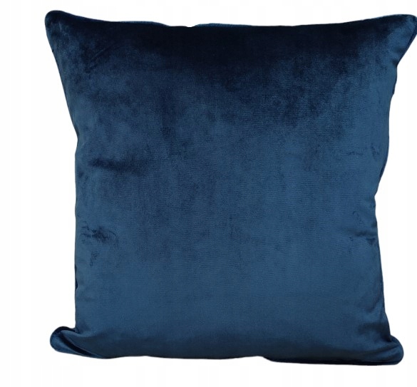 POSZEWKA 60x60 WELWET GRANATOWA NA PODUSZKĘ INSPIRACJA