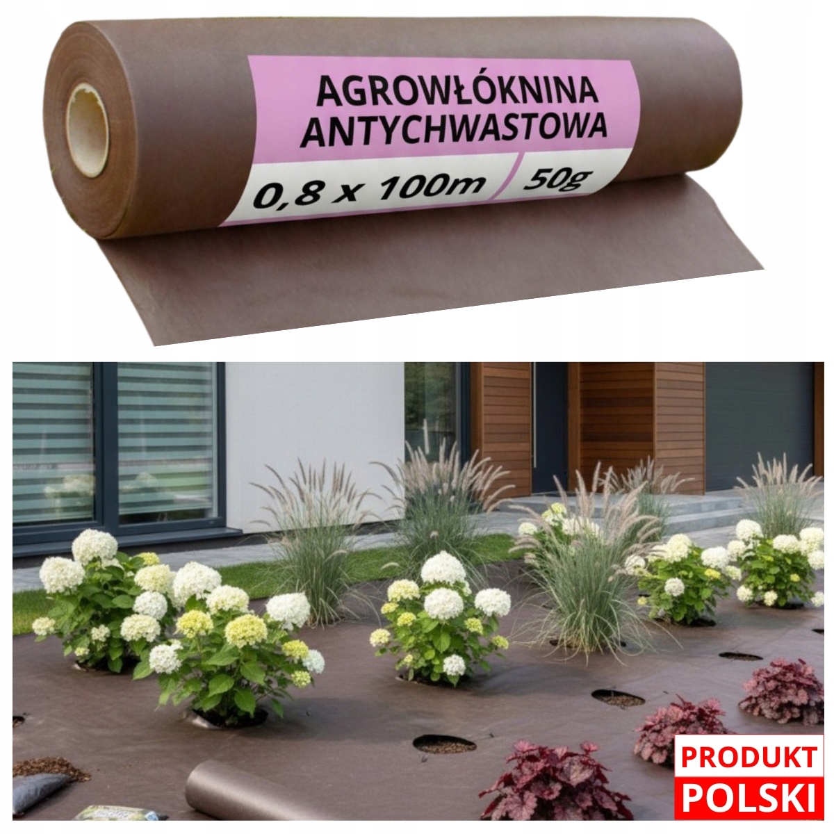 Agrotextilie proti plevelům 50 g/m2 s Uv ochranou pro školkaře 0,8 x 100 m Hnědá