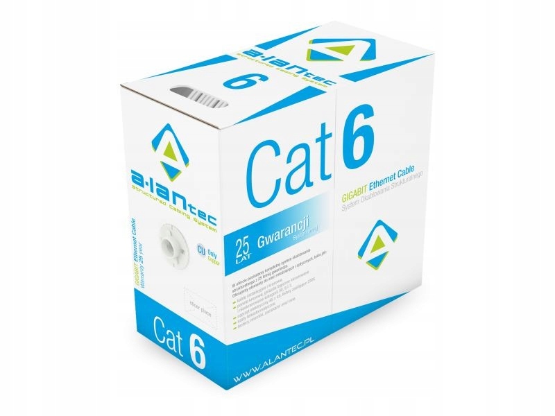 Alantec Kabel U/utp typu lanko kat.6 Pvc 305 m 25 let záruka
