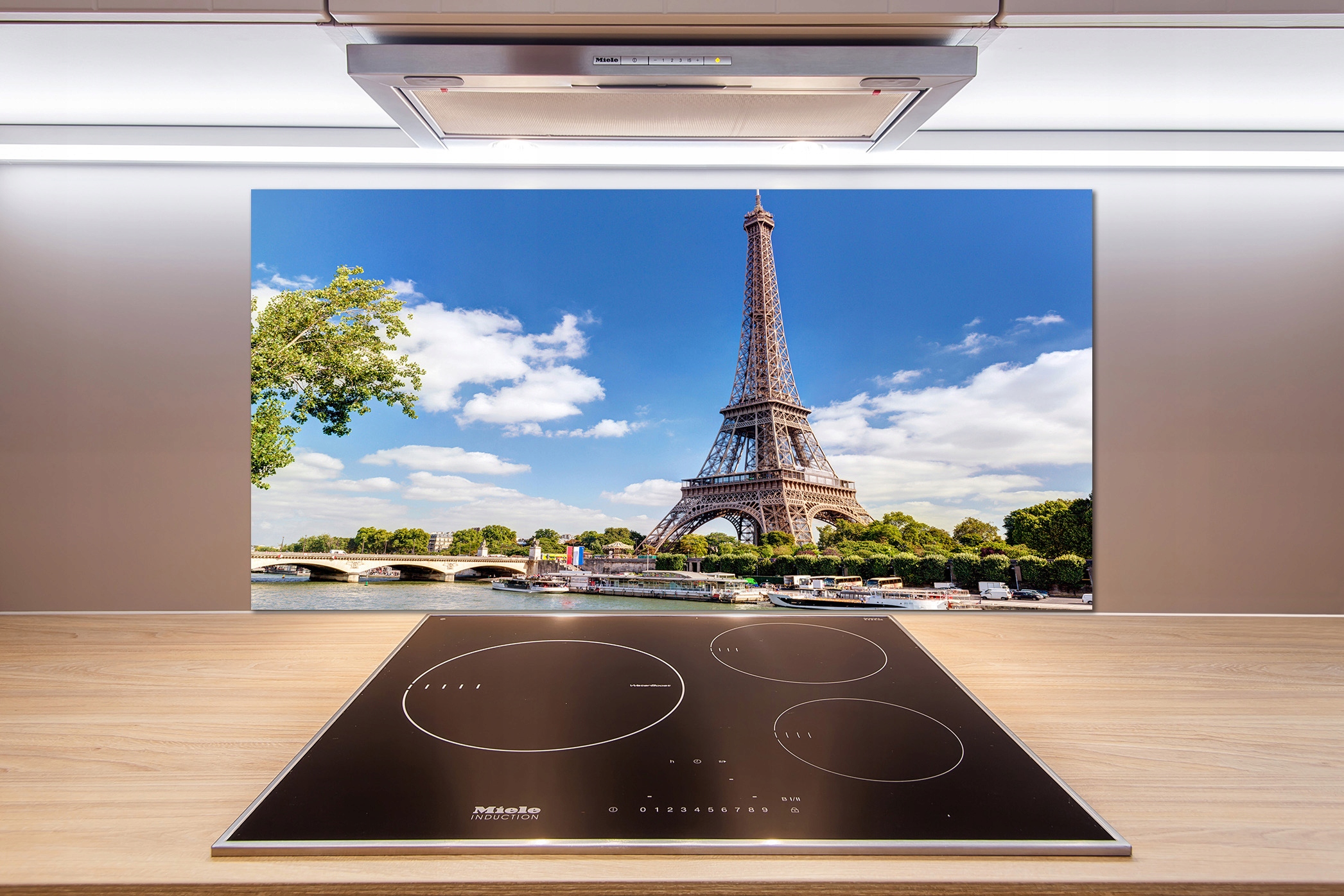 Panel do kuchyne Eiffelova veža Paríž 100x50 Lepidlo
