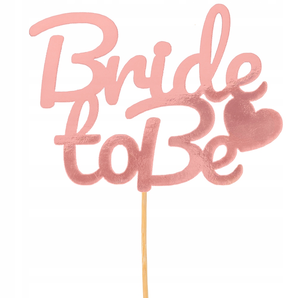

Topper Na Tort Bride To Be Rose Gold Panieński